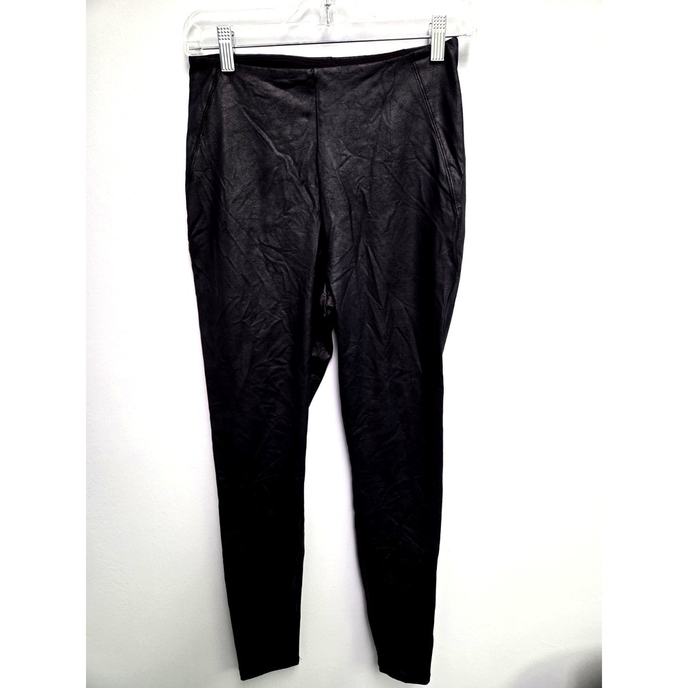 Lysse New York Faux Leather Leggings Black High Waist‎ Size M Holiday Party